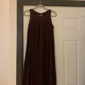Madewell maxi dress, purple gauze.